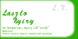 laszlo nyiry business card